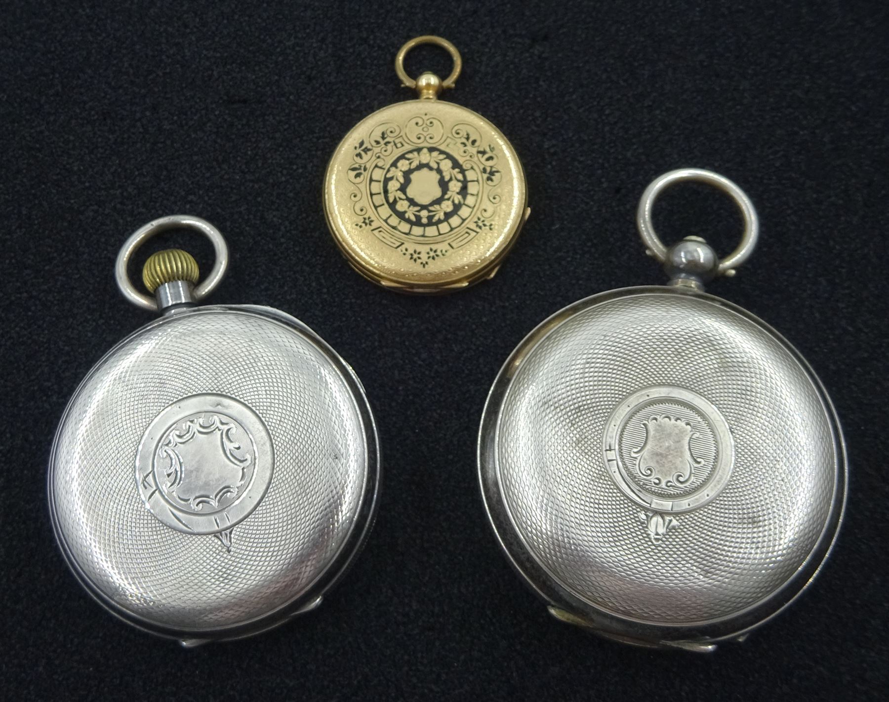 14ct gold keyless cylinder fob watch - Image 2 of 3