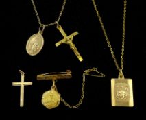 Gold cross pendants