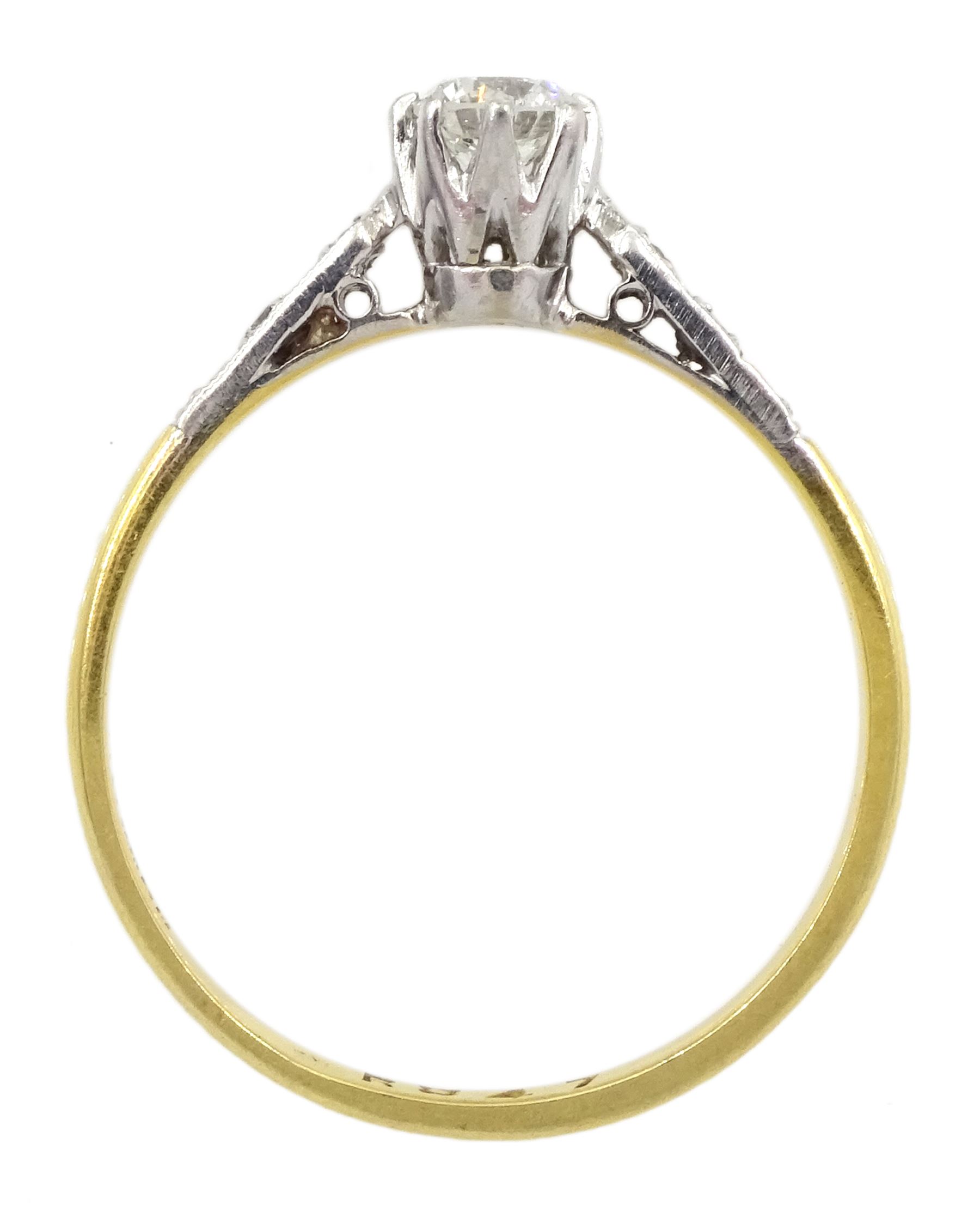 18ct gold single stone round brilliant cut diamond ring - Image 4 of 4