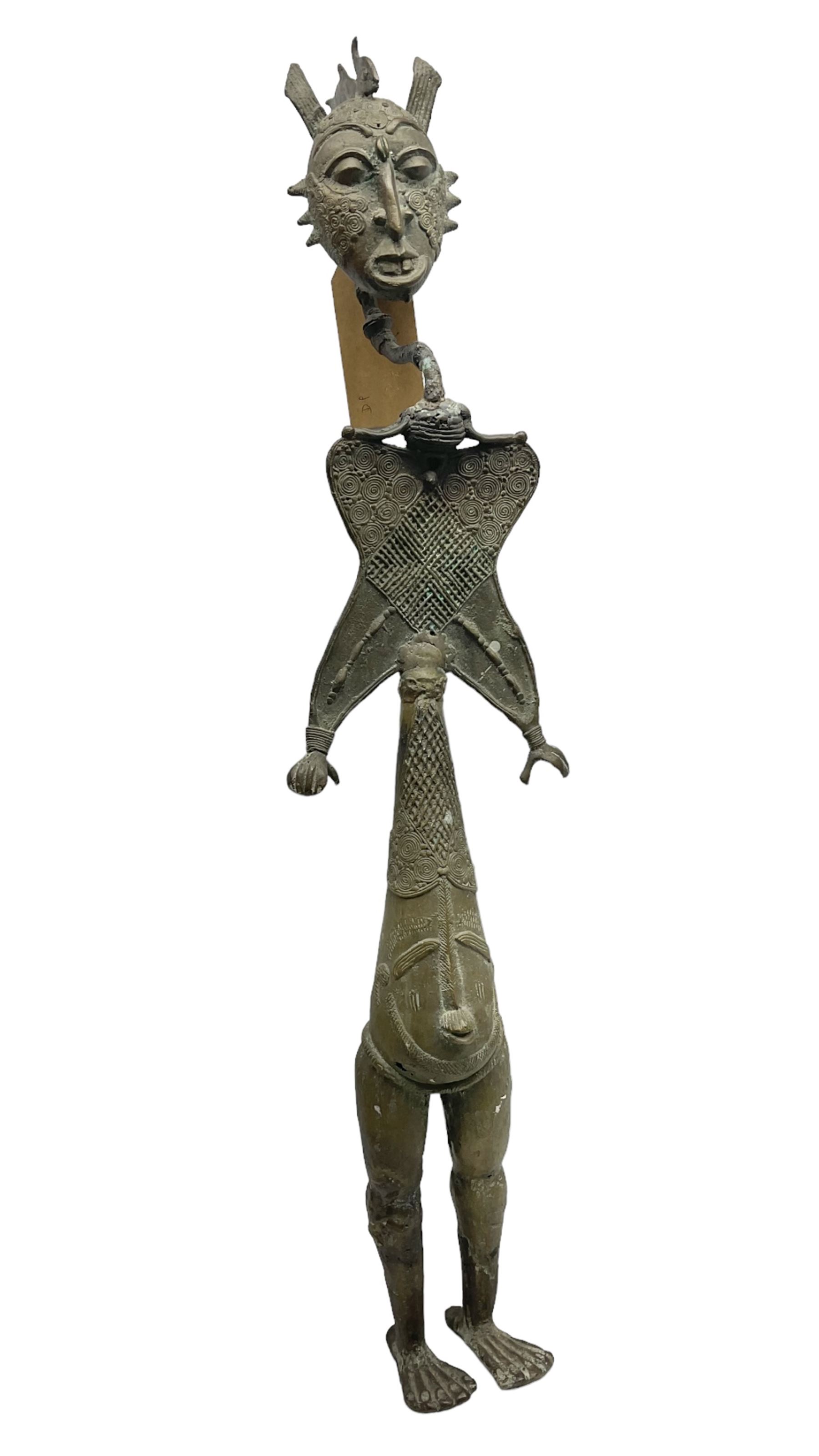 Benin bronze figure