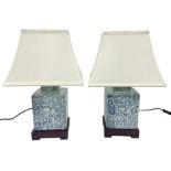 Pair of lamps of square form