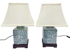 Pair of lamps of square form