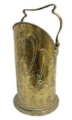 Art Nouveau design brass coal scuttle
