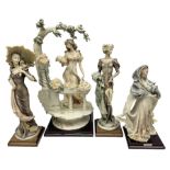 Four Giuseppe Armani figures