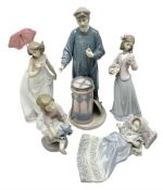 Five Lladro figures