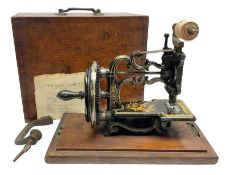 James G Weir 'The Globe' hand-cranked sewing machine