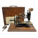 James G Weir 'The Globe' hand-cranked sewing machine