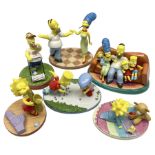 Six Coalport The Simpsons character figures