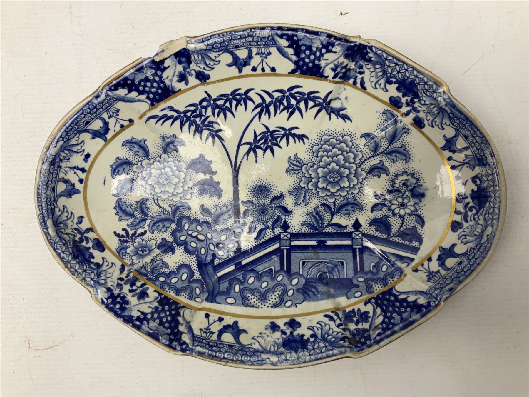 19th century Davenport bamboo and peony pattern dinner wares - Image 9 of 17