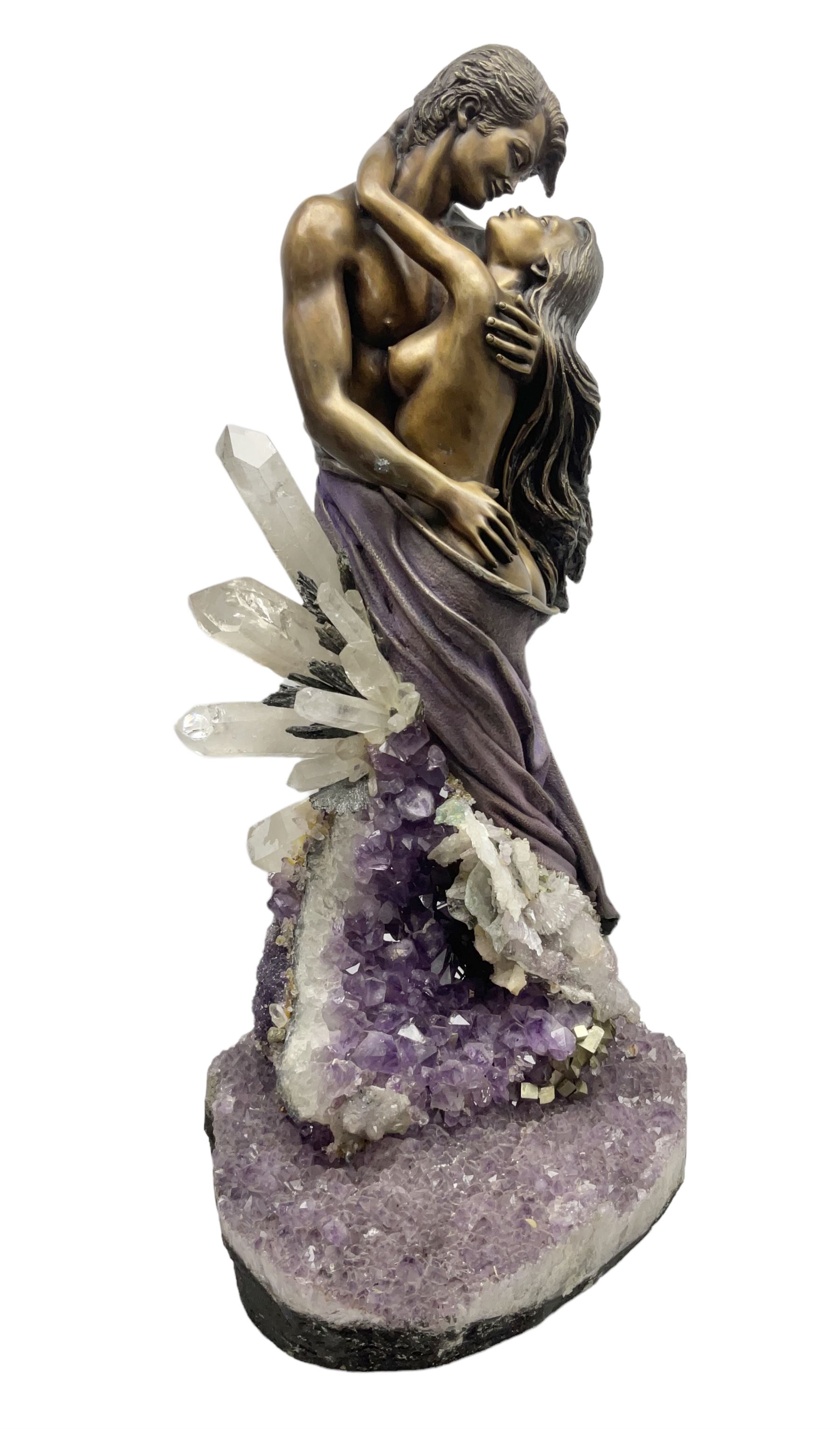 Bronze and amethyst sculpture 'Passion' - Bild 16 aus 30