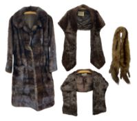 Ladies three quarter length brown mink coat