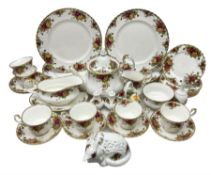 Royal Albert Old Country Roses pattern tea and dinner service for six