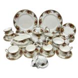 Royal Albert Old Country Roses pattern tea and dinner service for six