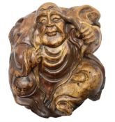 Chinese root carving of a sage