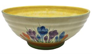 20th century Clarice Cliff Bizarre Crocus pattern bowl