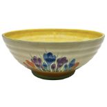 20th century Clarice Cliff Bizarre Crocus pattern bowl