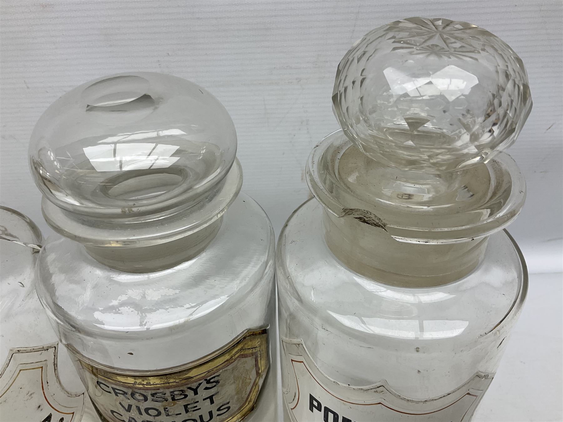 Four large late 19th/early 20th century apothecary jars - Image 3 of 9