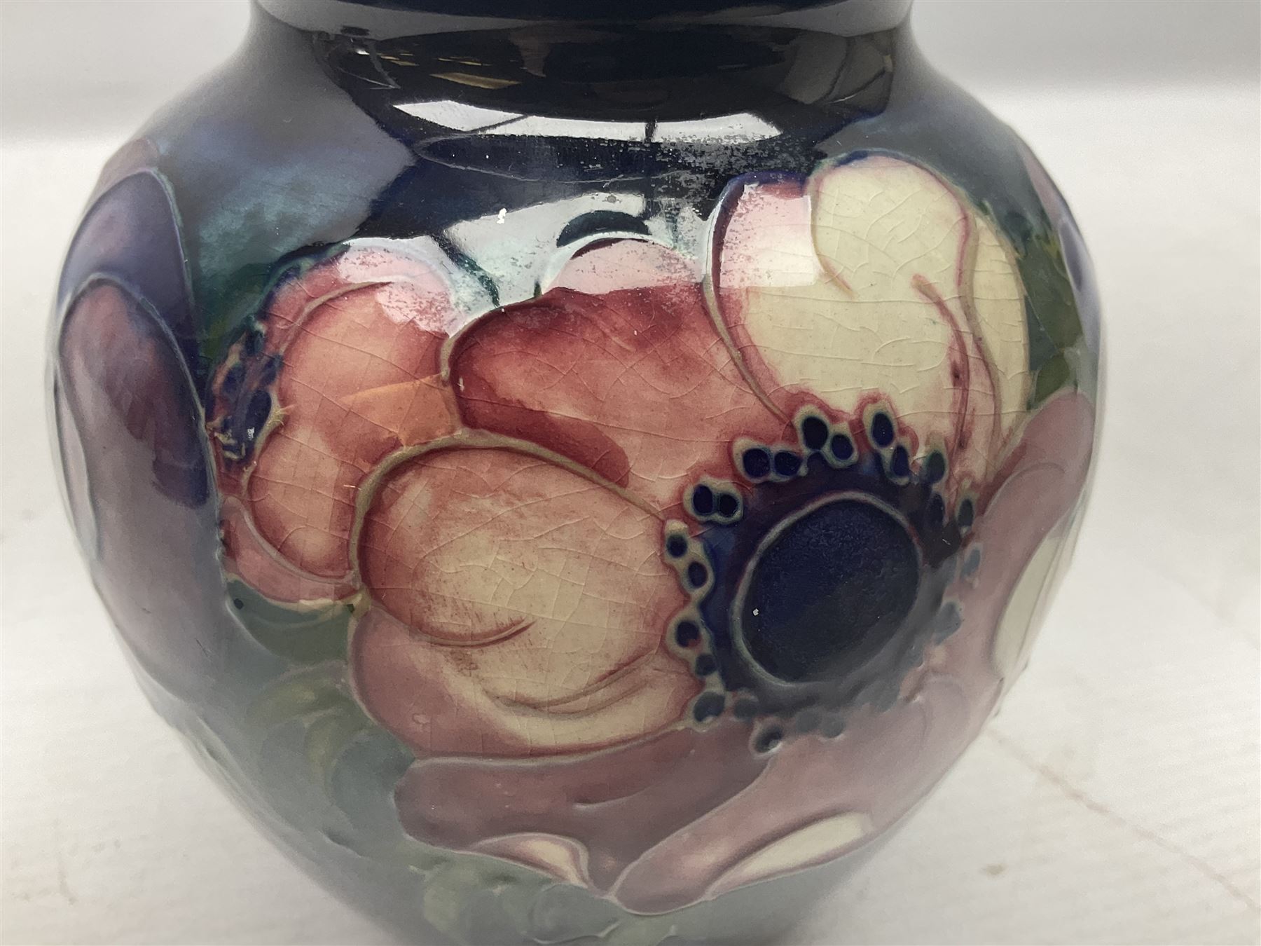 Moorcroft Anemone pattern vase of ovoid form - Image 4 of 9