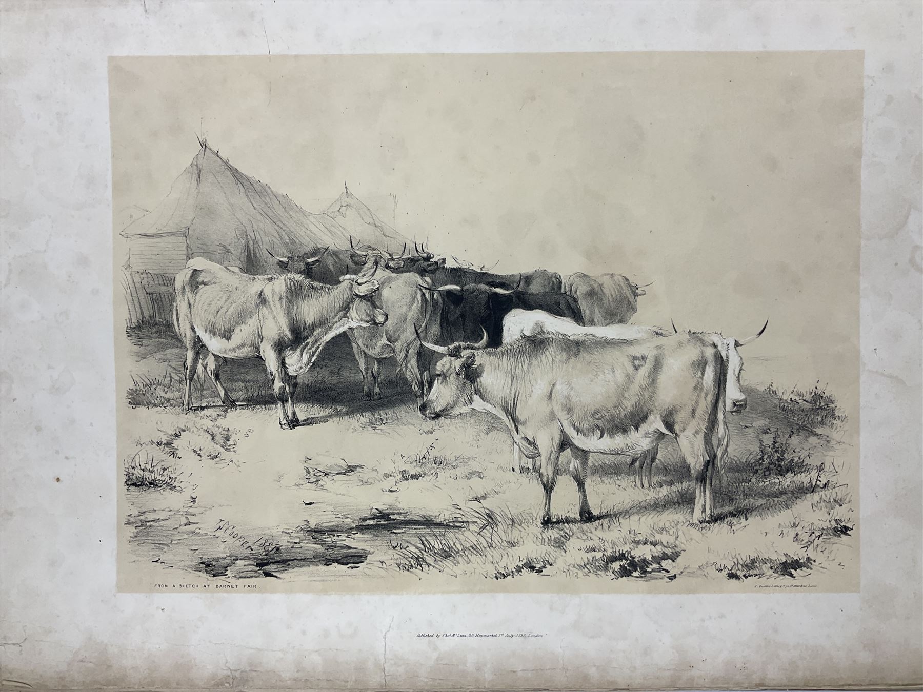 Thomas Sidney Cooper (British 1803-1902): 'Cooper's Designs for Cattle Pictures - Image 8 of 13