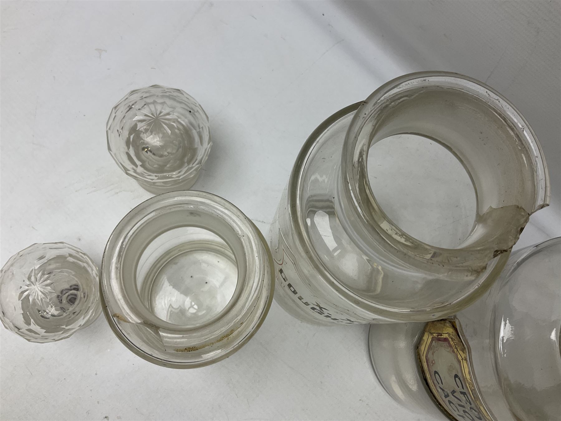 Four large late 19th/early 20th century apothecary jars - Image 5 of 9