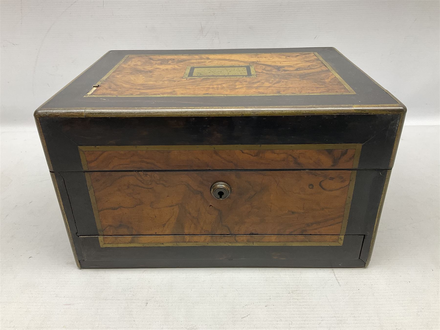 Victorian walnut vanity case with fitted interior - Image 2 of 19