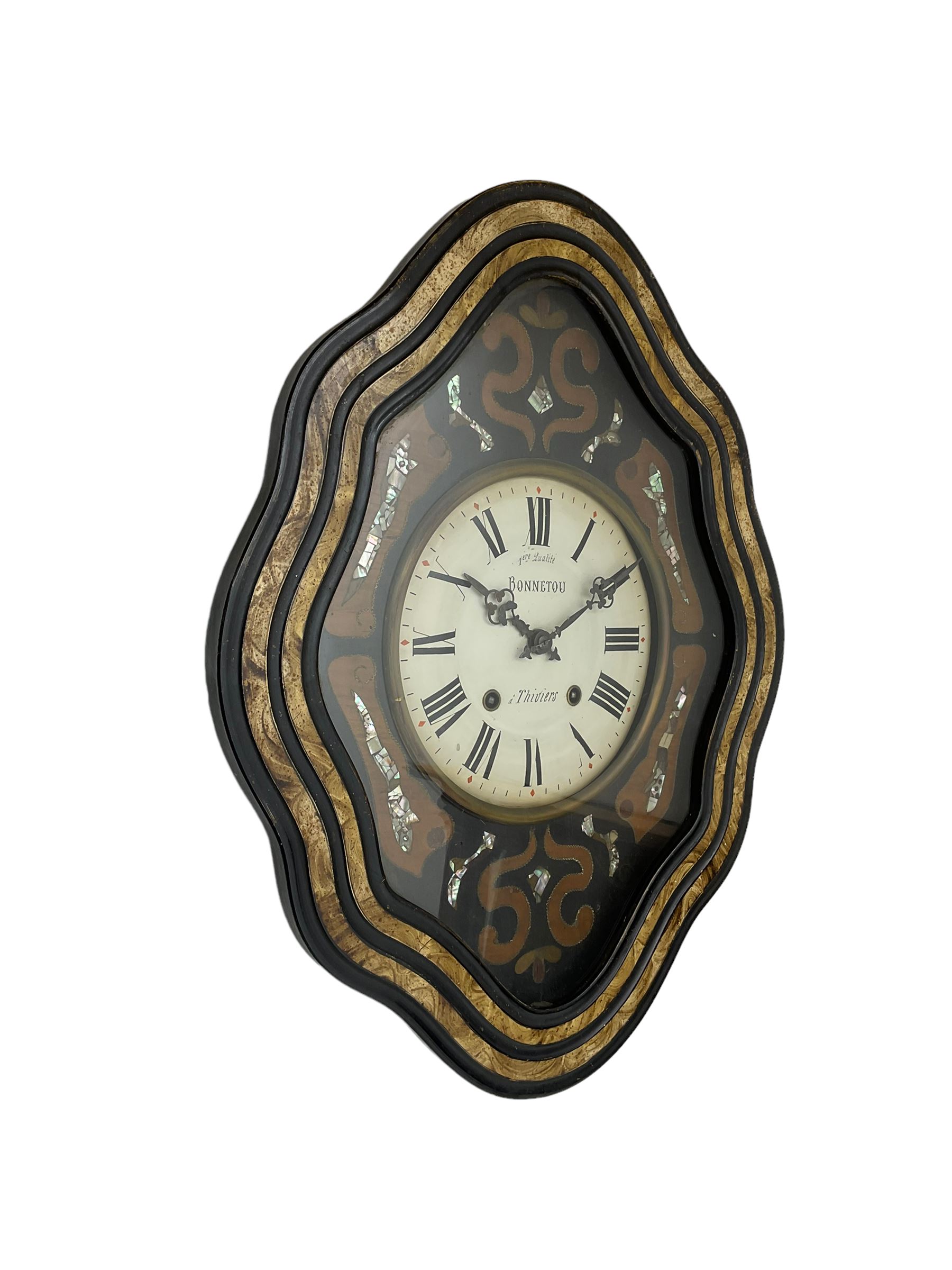 Bonnetou - 19th century French 8-day vineyard wall clock - Image 2 of 4