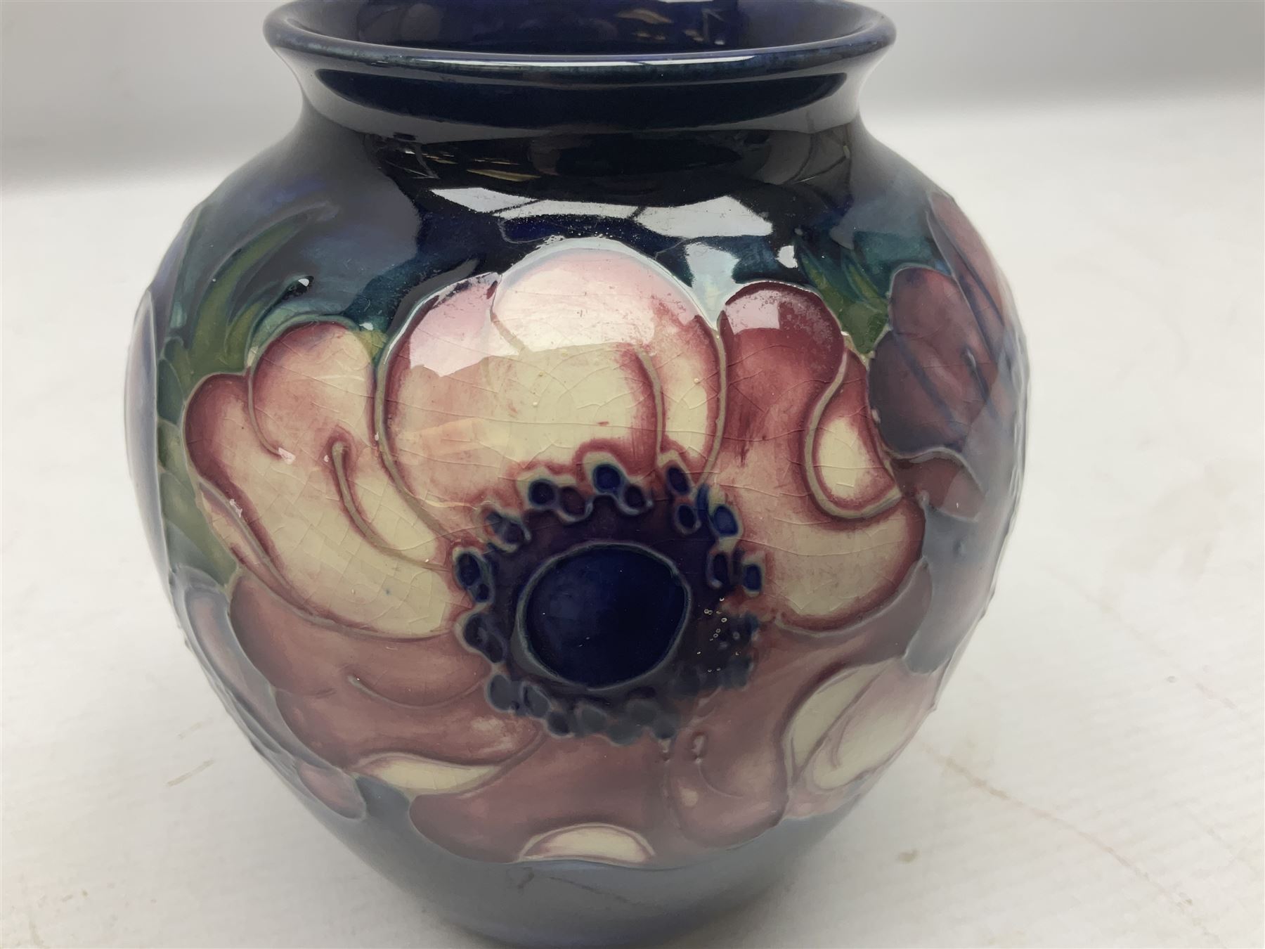 Moorcroft Anemone pattern vase of ovoid form - Image 7 of 9