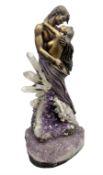 Bronze and amethyst sculpture 'Passion'