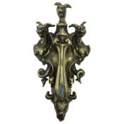 Gothic style cast brass door knocker