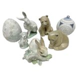 Five Lladro figures