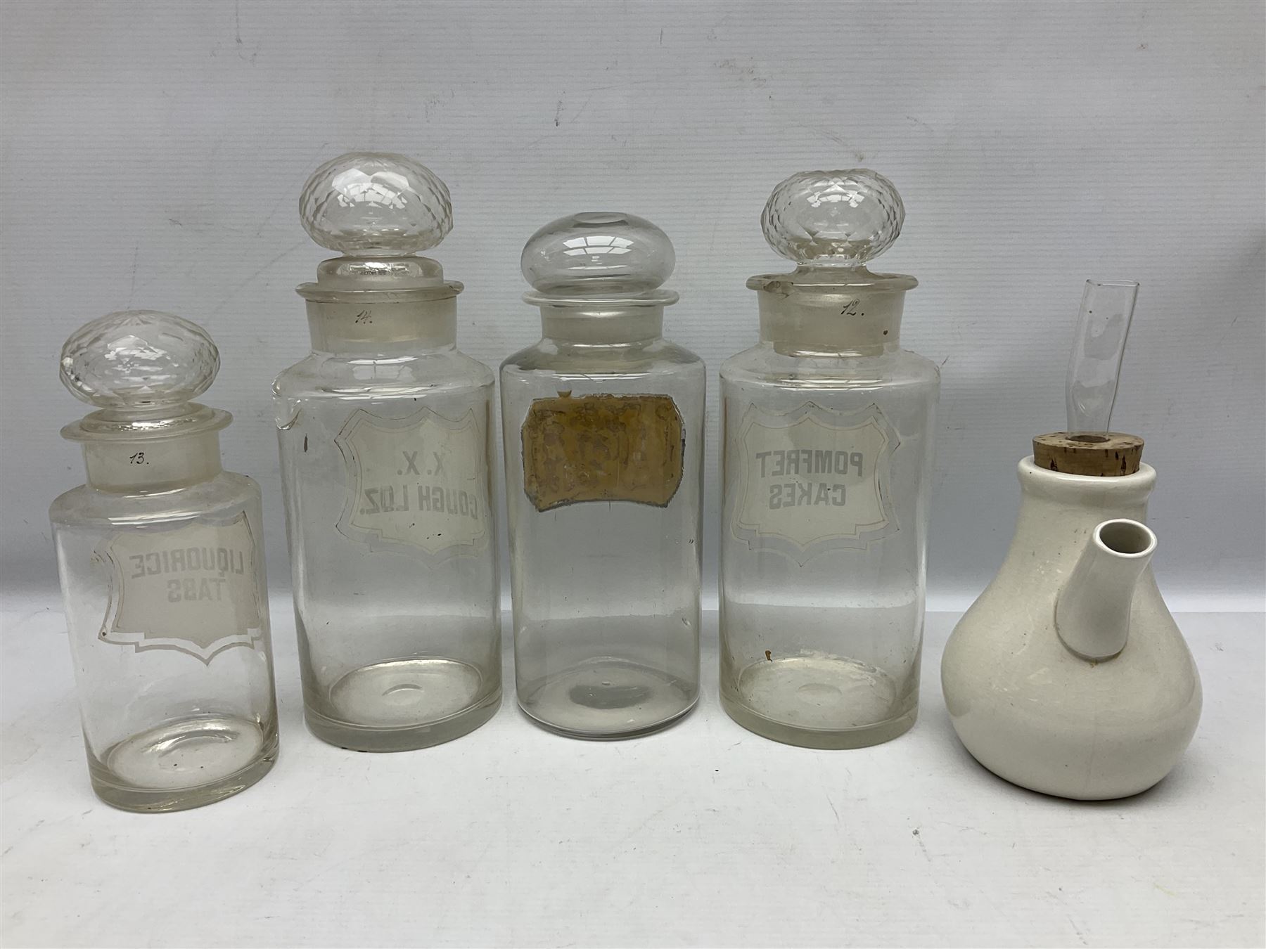 Four large late 19th/early 20th century apothecary jars - Image 7 of 9