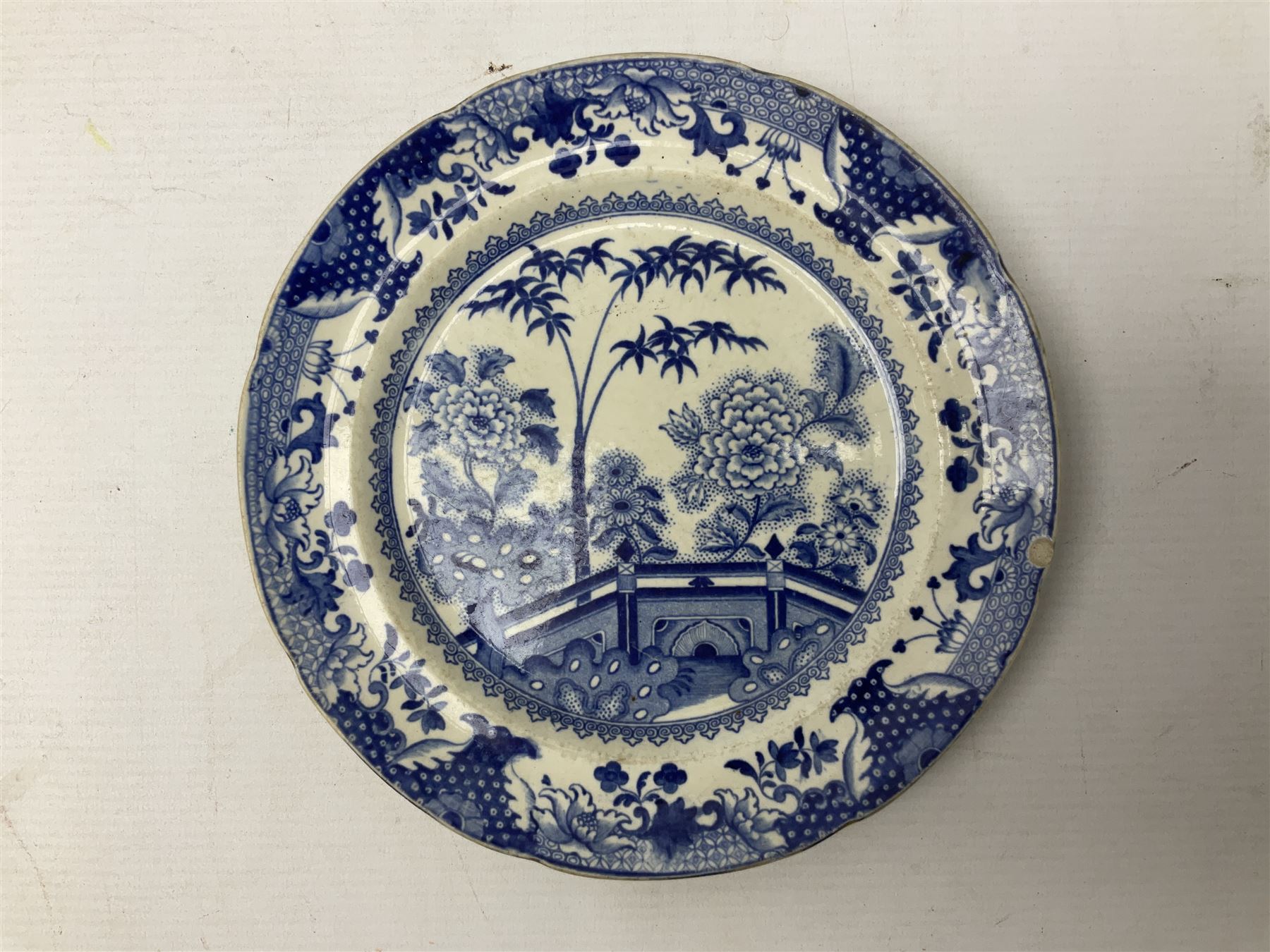 19th century Davenport bamboo and peony pattern dinner wares - Image 14 of 17