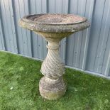 Haddon stone bird bath sundial