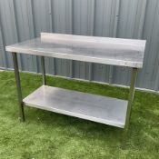 Stainless stainless preparation table single tier