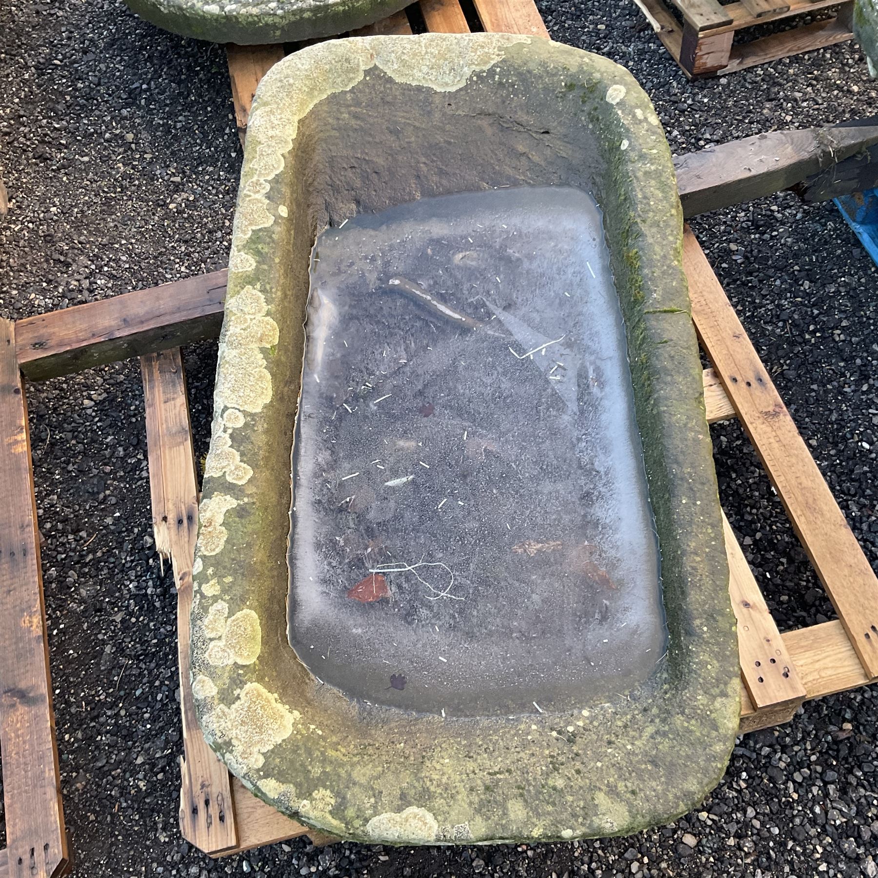 19th century large stone trough - Image 2 of 3