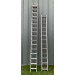 Aluminium extending ladders (4m closed) with another aluminium ladders (330cm closed)