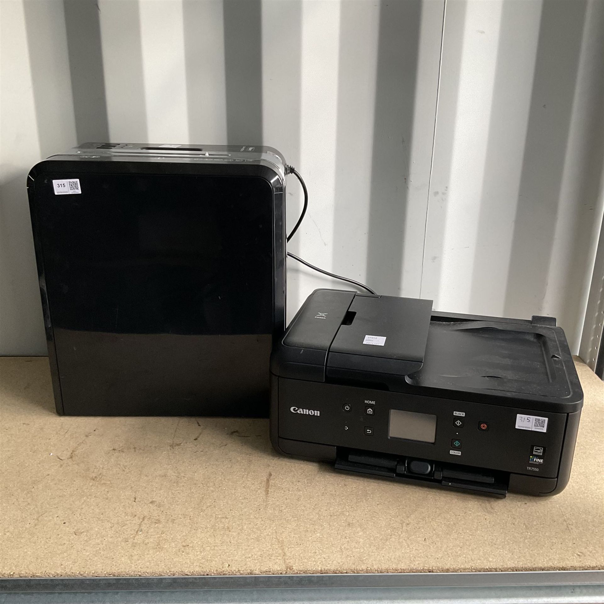 Canon TR7550 Printer and Fellowes DS1200Cs paper shredder