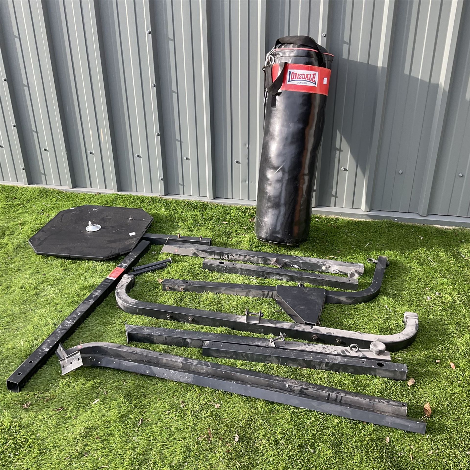 Lonsdale punch bag with metal stand - THIS LOT IS TO BE COLLECTED BY APPOINTMENT FROM DUGGLEBY STORA