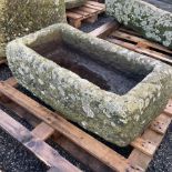 19th century rectangular stone trough