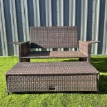 Outsunny - garden rattan furniture set two seater patio lounger daybed - THIS LOT IS TO BE COLLECTED