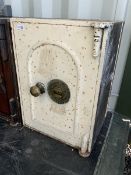 George Price - Victorian cast iron safe with key - white painted