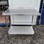 Stainless steel preparation table single tier