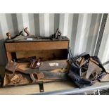 Quantity of vintage woodworking tools like saws
