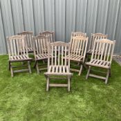 Britannic Teak solid hardwood folding chairs (9)