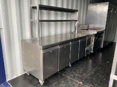 Caravell Friulinox Stainless commercial five door refrigerated serving unit
