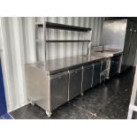 Caravell Friulinox Stainless commercial five door refrigerated serving unit