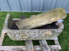 19th century D shaped trough