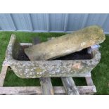 19th century D shaped trough