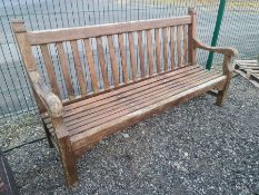 Hardwood garden bench