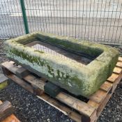 19th century shallow stone trough